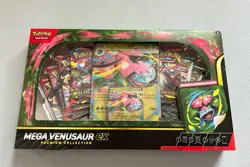 Pokemon Mega Venusaur ex Premium Collection in hand 8 Packet - Image 1