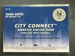 2026 Topps Series 2 City Connect Juan Soto 015/150 Swatch Collection CC2-JS - Image 2