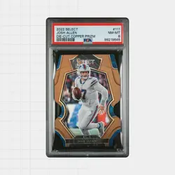 🦬PSA 8 2022 Panini Select Josh Allen Die-Cut Bronze Prizm /99 Bills 🚀 - Image 1