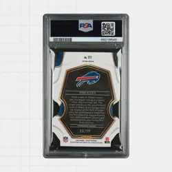 🦬PSA 8 2022 Panini Select Josh Allen Die-Cut Bronze Prizm /99 Bills 🚀 - Image 2