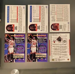Michael Jordan 6-Card NBA Lot 1992-93 Hoops + Topps Stadium Club Bulls ASW - Image 2