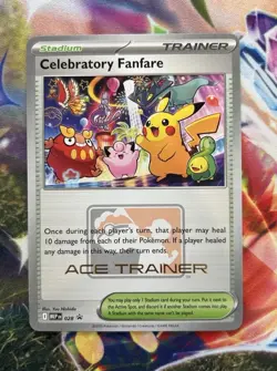 Pokemon Ace Trainer Card 2025 Celebratory Fanfare GRADEABLE - Image 1