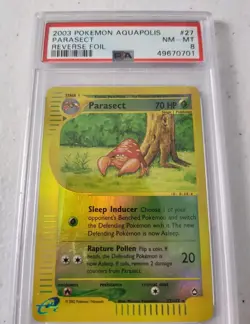 Parasect 27/147 - Aquapolis *PSA 8 - NM-MT* Reverse Holo Pokemon Card - Image 4