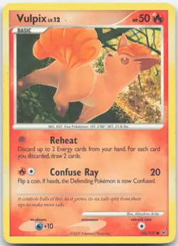 Vulpix 102/127 Platinum Pokemon Card LP - Image 1