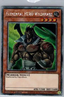 Elemental HERO Wildheart Platinum Secret Rare RA03-EN157 - Yu Gi Oh Card - NM - Image 1