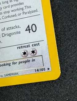 Pokemon TCG Light Dragonite Neo Destiny Holo Card 14/105 NM Vintage WOTC - Image 4