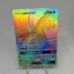 Pokemon TCG Lapras GX Holo Secret Rare Card Sun & Moon Base Set 151/149 NM - Image 1