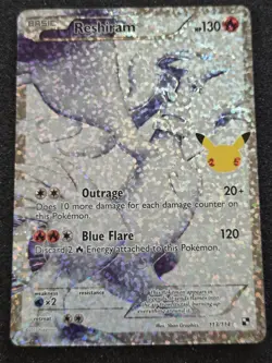 Pokemon TCG Reshiram Celebrations Classic Collection Card 113/114 NM/M Condition - Image 1