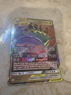 Pokemon Naganadel & Guzlord GX Tag Team Ultra Rare Card 158/236 Cosmic Eclipse - Image 1