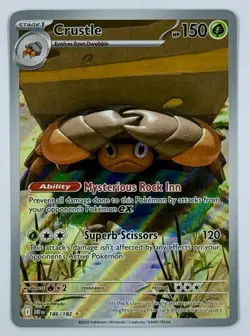 Crustle #186/182 Pokemon Card Destined Rivals Illustration Rare Holo NM/M - Image 1