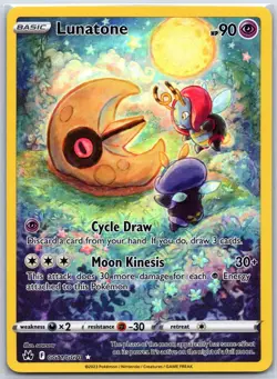 Lunatone GG11/GG70 Holo Crown Zenith Galarian Gallery Pokemon NM - Image 1