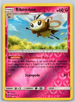 Ribombee 146/214 R Lost Thunder Reverse Holo LP Pokemon - Image 1