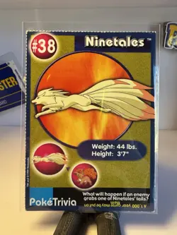 Ninetales #38 Poketrivia Burger King Promo Nintendo 1999 Mewto Pokemon Card LP - Image 2