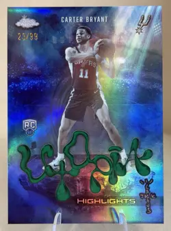 Topps Chrome 2025-26 Cactus Jack Carter Bryant Utopia SP Green Refractor #23/99 - Image 1