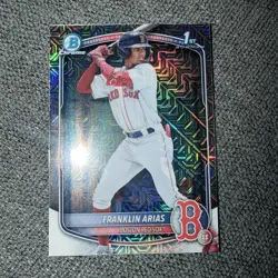 2025 Bowman - Chrome Prospects Franklin Arias #BCP-67 Mojo Refractor (RC) - Image 2