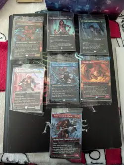 MTG D&D Spring Flourishes Promo set, sealed! complete 7 card set! - Image 1