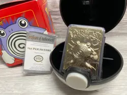 Pokemon Poliwhirl Limited Edition 23k Gold Plated Trading Card & Pokeball - Image 3