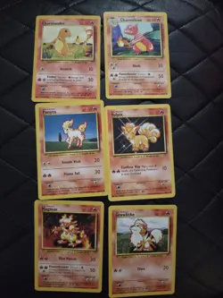 Pokemon Base Set 102 Fire Pokemon 6 Item Bundle Vintage 1999 Pokemon Cards - Image 1
