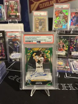 Topps 2024 Bowman Draft Konnor Griffin Class of 2024 RC Auto Green /99 PSA 9 - Image 1