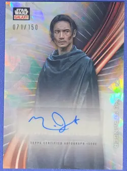 The Stranger 2025 Topps Chrome Star Wars Galaxy Atomic Refractor Auto /150 - Image 1