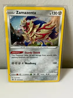 Zamazenta SWSH034 Cosmos Holo Promo Sword & Shield Promo Pokemon LP - Image 1