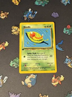 Pokemon Card Weedle 70/75 Neo Discovery FIRST EDITION - (NM-) - Image 1