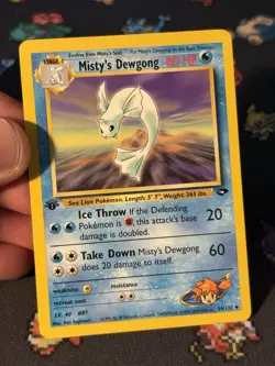 Pokemon Card Misty’s Dewgong 54/132 Gym Challenge FIRST EDITION - (LP) - Image 2