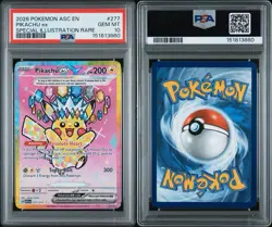 2026 POKEMON ASCENDED HEROES SPECIAL ILLUSTRATION RARE #277 PIKACHU EX PSA 10 - Image 3