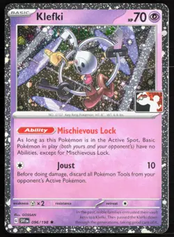 Klefki 096/198 (COSMOS) Holo Rare 2022 Prize Pack Series Cards Pokemon Near Mint - Image 1