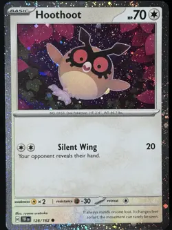 Hoothoot (Cosmos Holo) 126/162 Scarlet & Violet Promo Pokemon NM SWIRL 🌀 #1 - Image 5