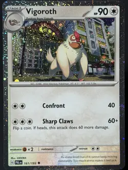 DOUBLE SWIRL 🌀 Vigoroth 161/193 Cosmos Holo Promo Paldea Evolved Pokemon NM #1 - Image 1
