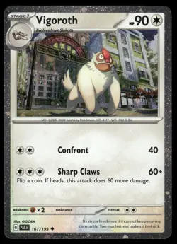 DOUBLE SWIRL 🌀 Vigoroth 161/193 Cosmos Holo Promo Paldea Evolved Pokemon NM #1 - Image 2