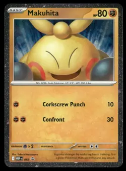 🌀 Double Swirl! 🌀 Pokemon TCG - Makuhita 068 - Black Star Promo Cosmo Holo - Image 2