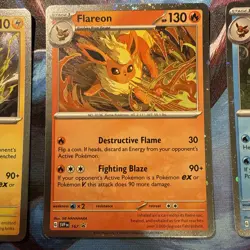Pokemon Jolteon Flareon Vaporeon 167 168 189 Promo Set of 3 Prismatic Evolutions - Image 3