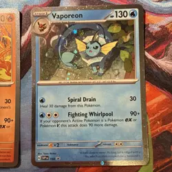 Pokemon Jolteon Flareon Vaporeon 167 168 189 Promo Set of 3 Prismatic Evolutions - Image 4