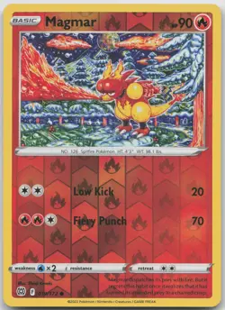 Magmar 019/172 Common Brilliant Stars Pokemon Reverse Holo LP B - Image 1