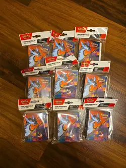 Lot Of 9 Pokemon Phantasmal Flames Mini Portfolio Hold 60 Cards No Booster Pack - Image 1