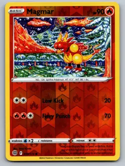 Magmar 019/172 Common Brilliant Stars Pokemon Reverse Holo Lightly Played - Image 1