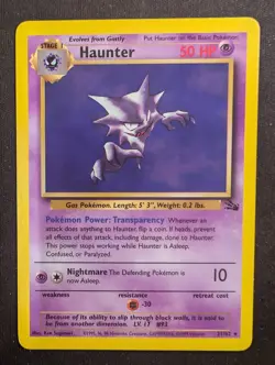 Haunter - 21/62 Rare Unlimited Edition - Fossil (Pokemon) NM #1 - Image 1