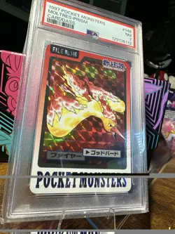 1997 POCKET MONSTERS CARDDASS 146 MOLTRES-PRISM PSA 7 - Image 3