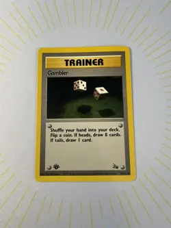 Gambler, 1st Edition Pokemon Fossil Common, 60/62 NM - Image 3
