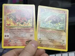 W-STAMPED Brock's Vulpix 37/132 Gym Kabuto Fossil Vintage Pokemon Card Lot WOTC - Image 2