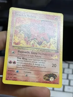 W-STAMPED Brock's Vulpix 37/132 Gym Kabuto Fossil Vintage Pokemon Card Lot WOTC - Image 5