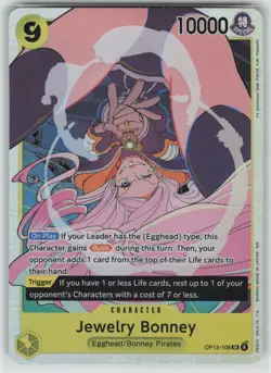 One Piece TCG Jewelry Bonney (108) Foil Carrying On His Will #OP13-108 NM - Image 1