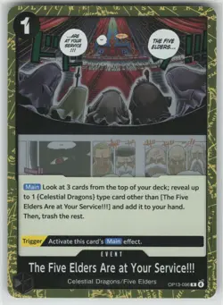 One Piece TCG The Five Elders Are at Your Service!!! Foil Carrying On His Will - Image 1