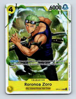 Roronoa Zoro OP15-113 Super Rare Adventure on Kami's Island One Piece Foil NM - Image 1