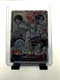 One Piece Luffy And Ace Parallel Alternate Art Leader ST30-001 Mint Condition - Image 1