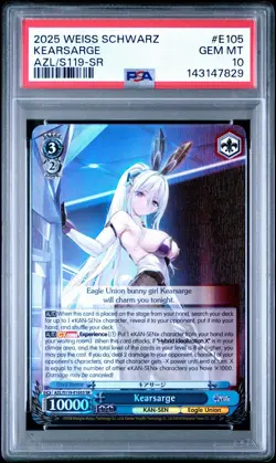 2025 WEISS SCHWARZ ENGLISH AZUR LANE VOL.2 SR #105 KEARSARGE PSA 10 - Image 1
