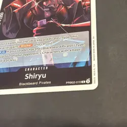 One Piece Card Game - Shiryu PRB02-015 R Rare Holo Foil English Mint/ NM ✅ - Image 2