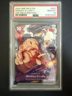 2024 ONE PIECE PROMOS ONE PIECE EMOTION CS 24 #041 MONKEY D. LUFFY PSA 10 - Image 1